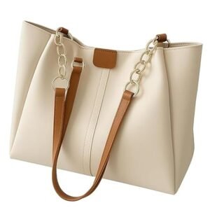 Tote bag | Elegant PU Leather Tote with Chain Strap