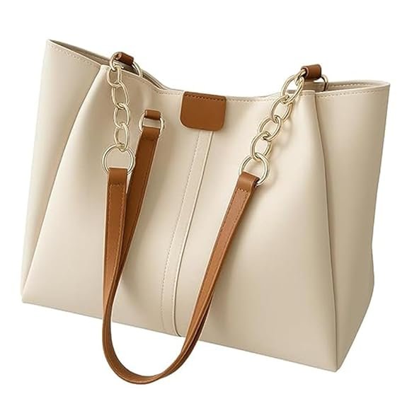 Tote bag | Elegant PU Leather Tote with Chain Strap