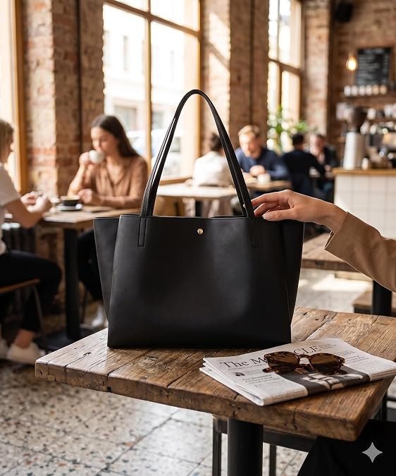 Vegan Leather Tote Bag - Image 2